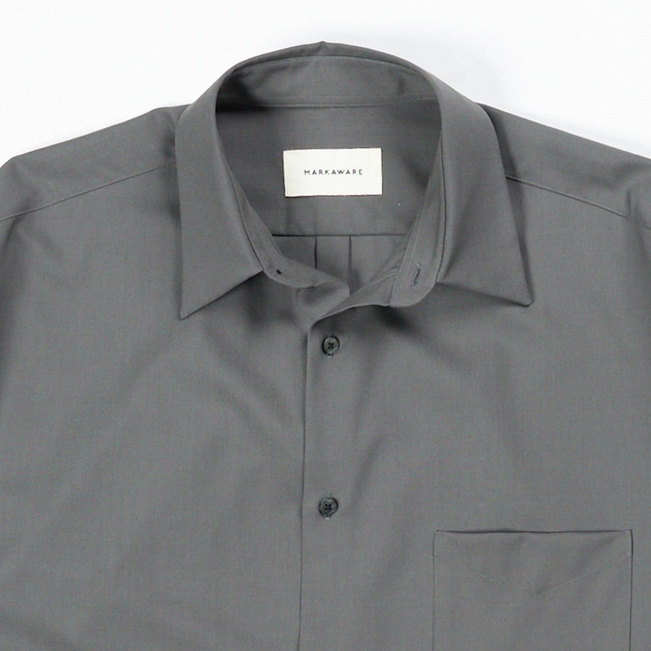 <img class='new_mark_img1' src='https://img.shop-pro.jp/img/new/icons5.gif' style='border:none;display:inline;margin:0px;padding:0px;width:auto;' />MARKAWARE (ޡ)COMFORT FIT SHIRT SAGE GREEN -ORGANIC WOOL 2/80 TROPICAL-
