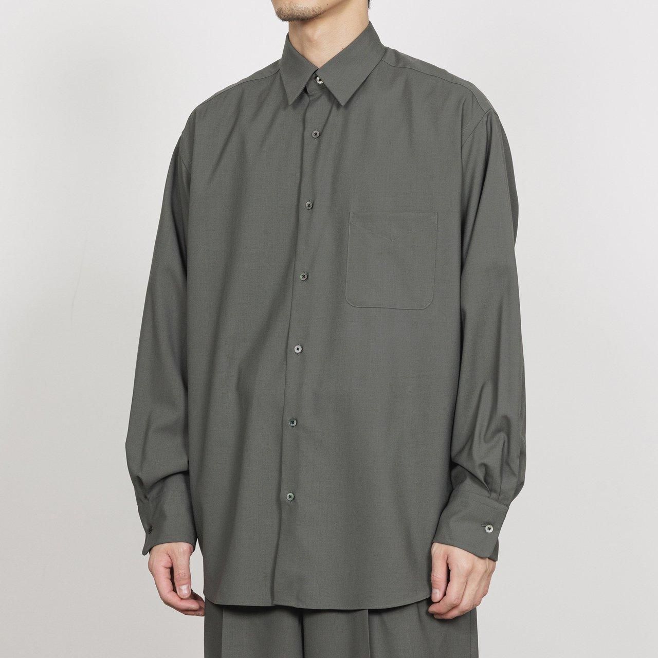 <img class='new_mark_img1' src='https://img.shop-pro.jp/img/new/icons5.gif' style='border:none;display:inline;margin:0px;padding:0px;width:auto;' />MARKAWARE (ޡ)COMFORT FIT SHIRT SAGE GREEN -ORGANIC WOOL 2/80 TROPICAL-