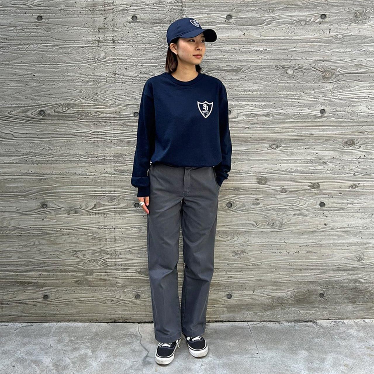 55%OFF STANDARD CALIFORNIA ( ե˥)HTC  SD Logo Long Sleeve T Navy