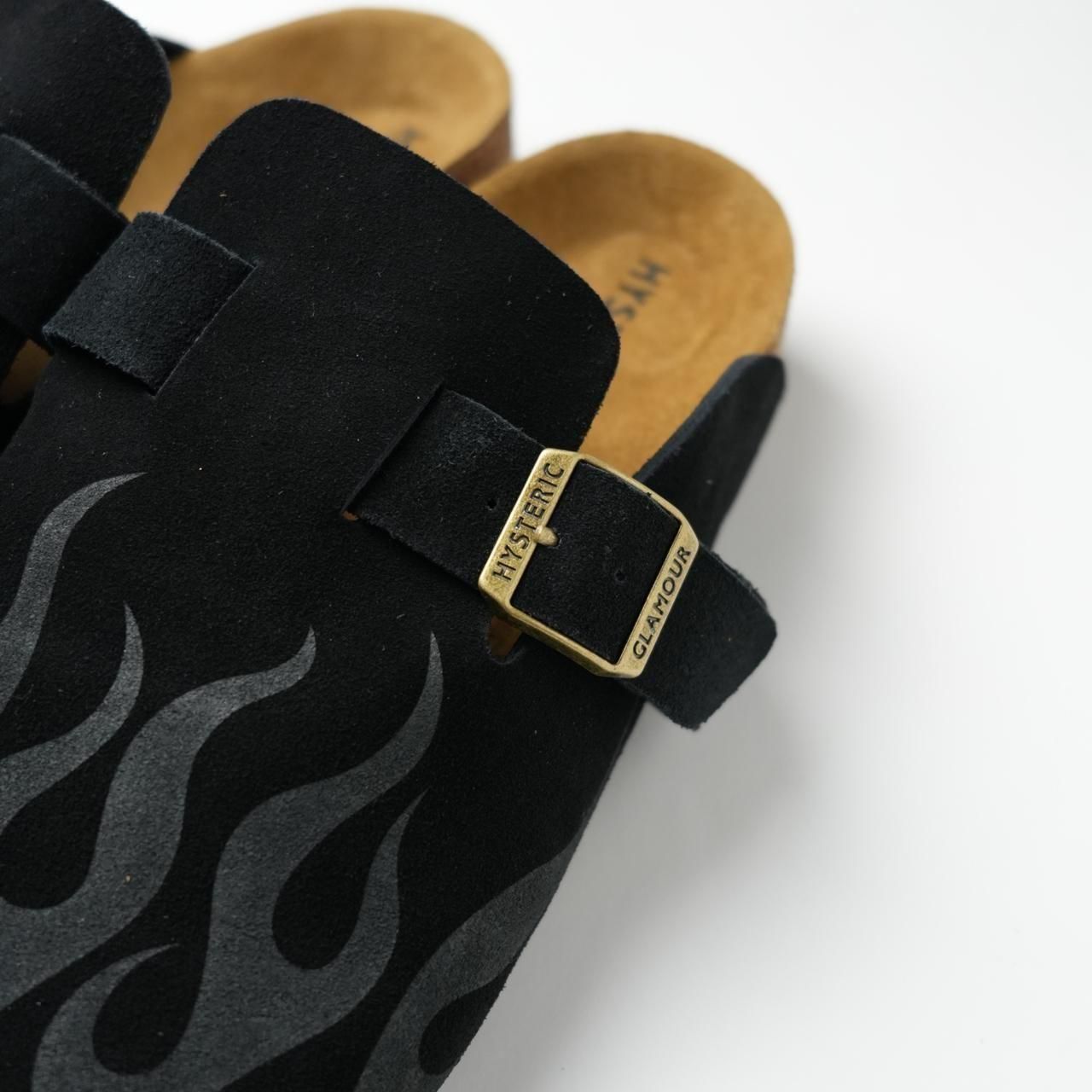 HYSTERIC GLAMOUR 23〜25cm FIRE PATTERN サンダル ブラック HYSTERIC GLAMOUR (ヒステリックグラマー)｜FIRE PATTERN