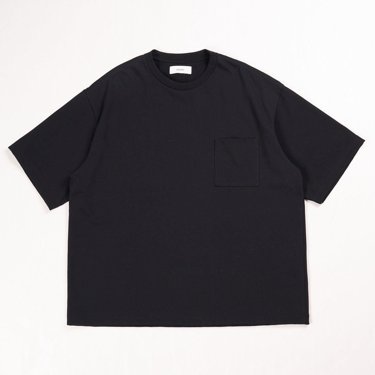 marka (ޡ)LOOSE FIT POCKET TEE BLACK -20//1 RECYCLE SUVIN ORGANIC COTTON KNIT-