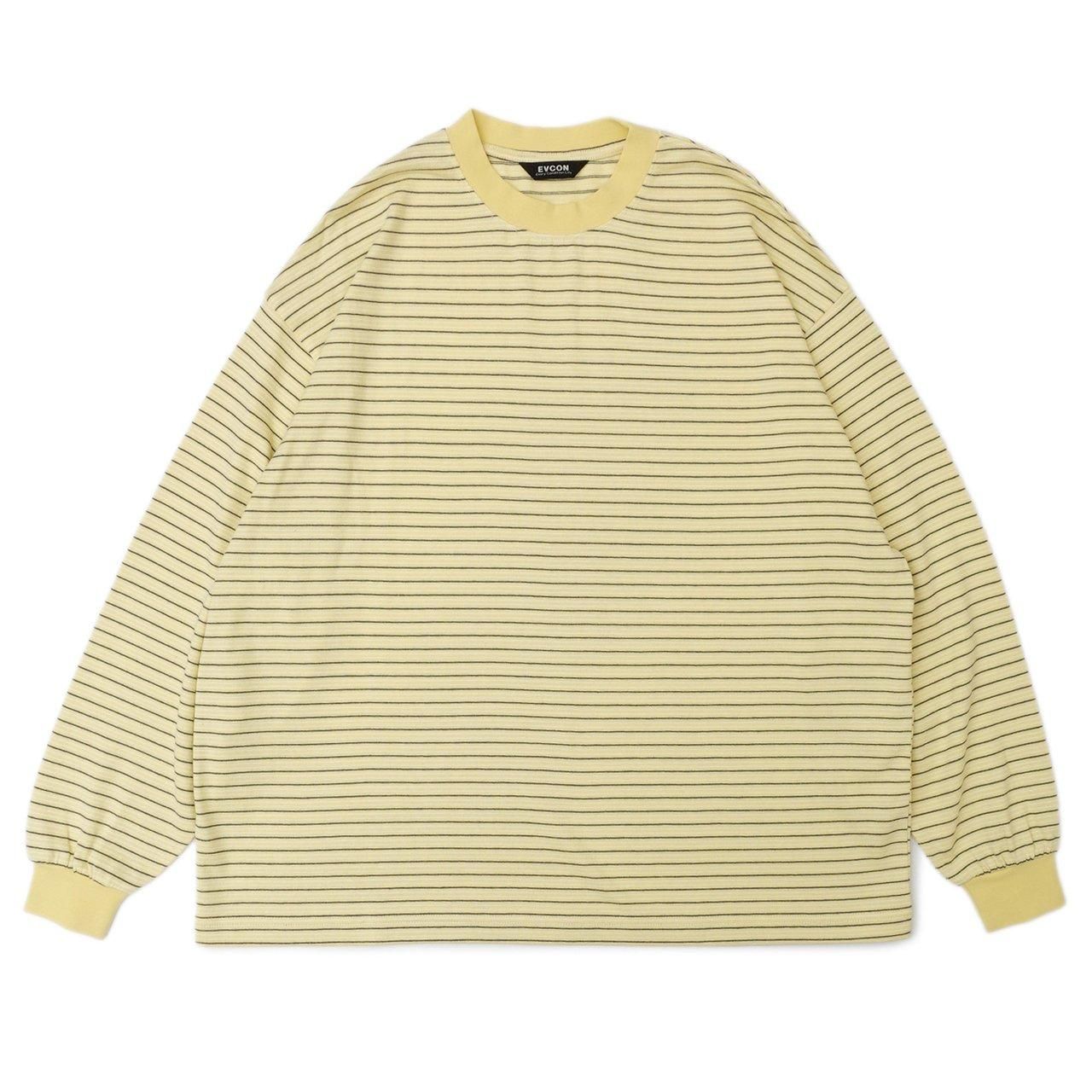 <img class='new_mark_img1' src='https://img.shop-pro.jp/img/new/icons5.gif' style='border:none;display:inline;margin:0px;padding:0px;width:auto;' />EVCON (ӥ)BORDER WIDE L/S T-SHIRT YELLOW