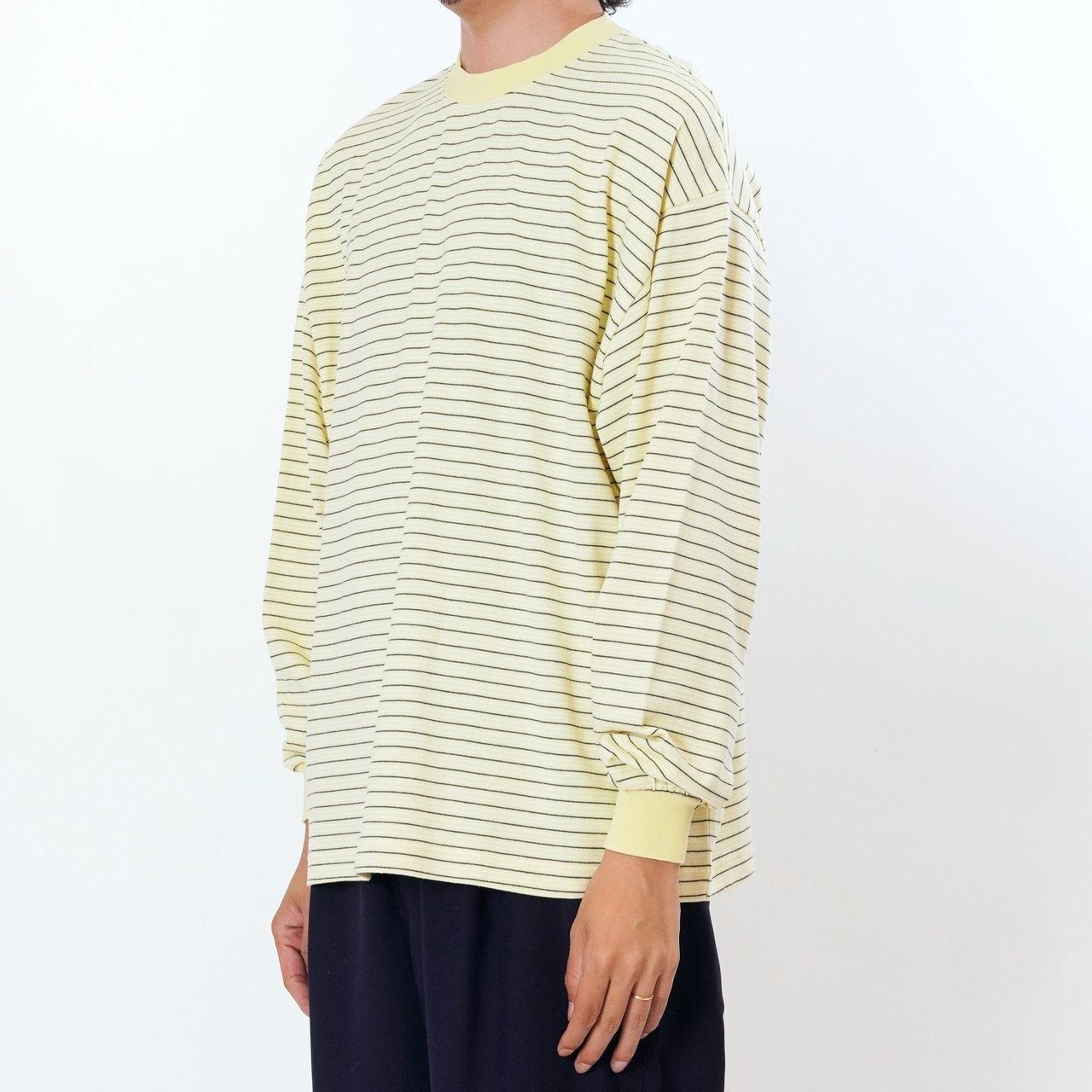 <img class='new_mark_img1' src='https://img.shop-pro.jp/img/new/icons5.gif' style='border:none;display:inline;margin:0px;padding:0px;width:auto;' />EVCON (ӥ)BORDER WIDE L/S T-SHIRT YELLOW