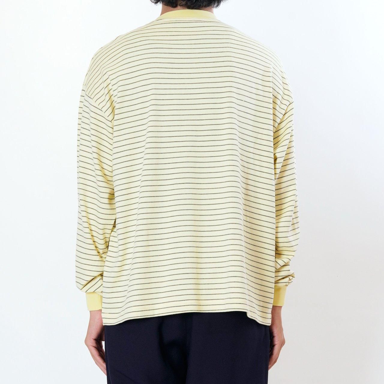 <img class='new_mark_img1' src='https://img.shop-pro.jp/img/new/icons5.gif' style='border:none;display:inline;margin:0px;padding:0px;width:auto;' />EVCON (ӥ)BORDER WIDE L/S T-SHIRT YELLOW