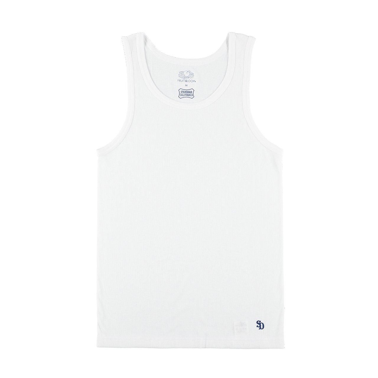 <img class='new_mark_img1' src='https://img.shop-pro.jp/img/new/icons5.gif' style='border:none;display:inline;margin:0px;padding:0px;width:auto;' />STANDARD CALIFORNIA ( ե˥)Fruit Of The LoomSD 2Pack Tank White