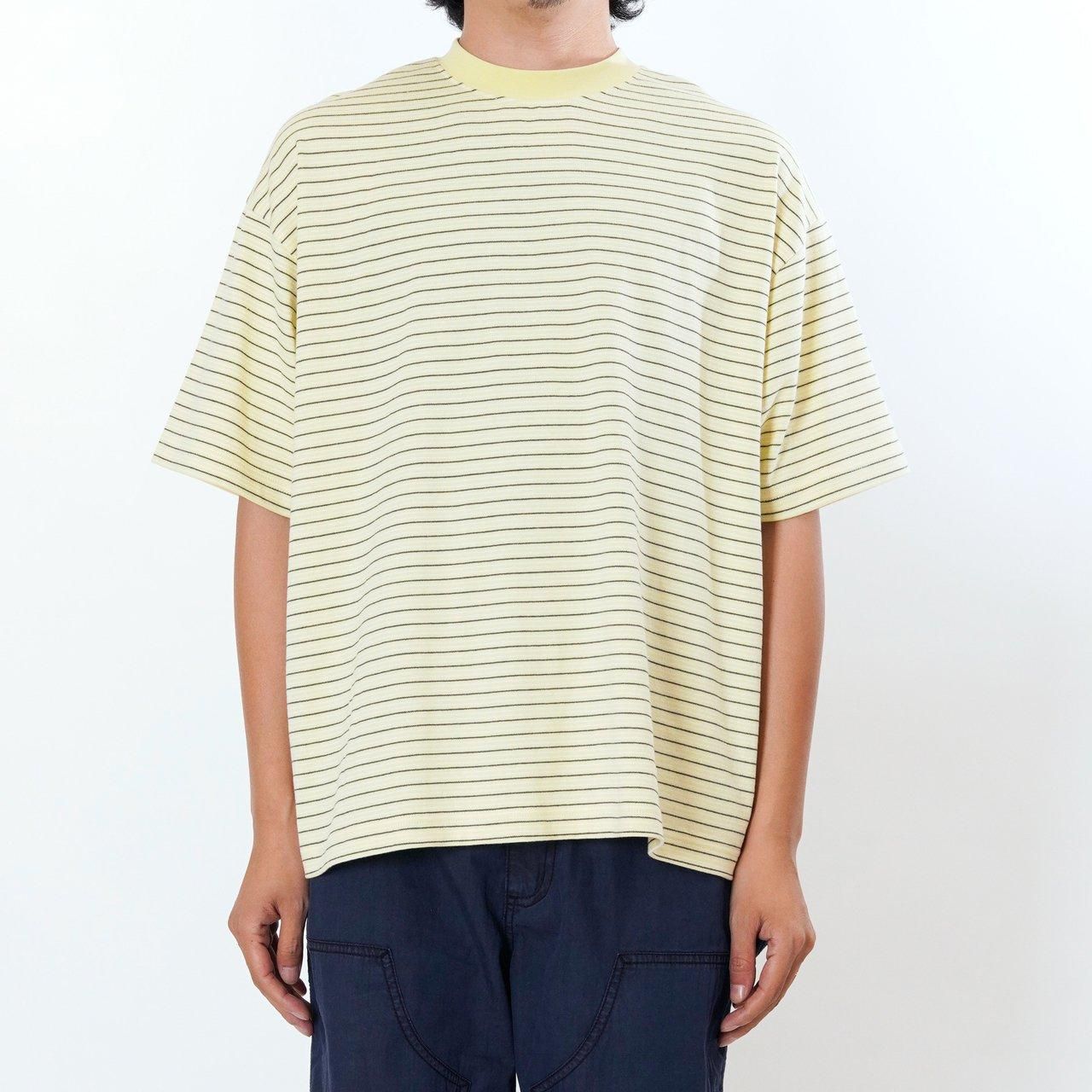 <img class='new_mark_img1' src='https://img.shop-pro.jp/img/new/icons5.gif' style='border:none;display:inline;margin:0px;padding:0px;width:auto;' />EVCON (ӥ)BORDER WIDE S/S T-SHIRT YELLOW