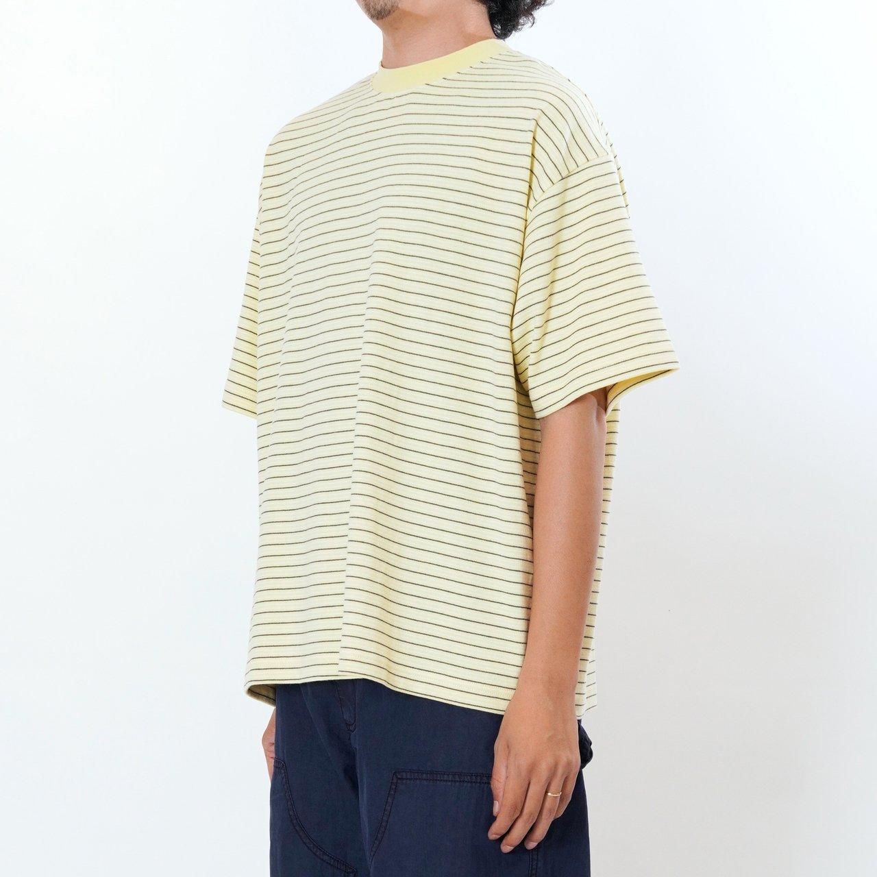 <img class='new_mark_img1' src='https://img.shop-pro.jp/img/new/icons5.gif' style='border:none;display:inline;margin:0px;padding:0px;width:auto;' />EVCON (ӥ)BORDER WIDE S/S T-SHIRT YELLOW