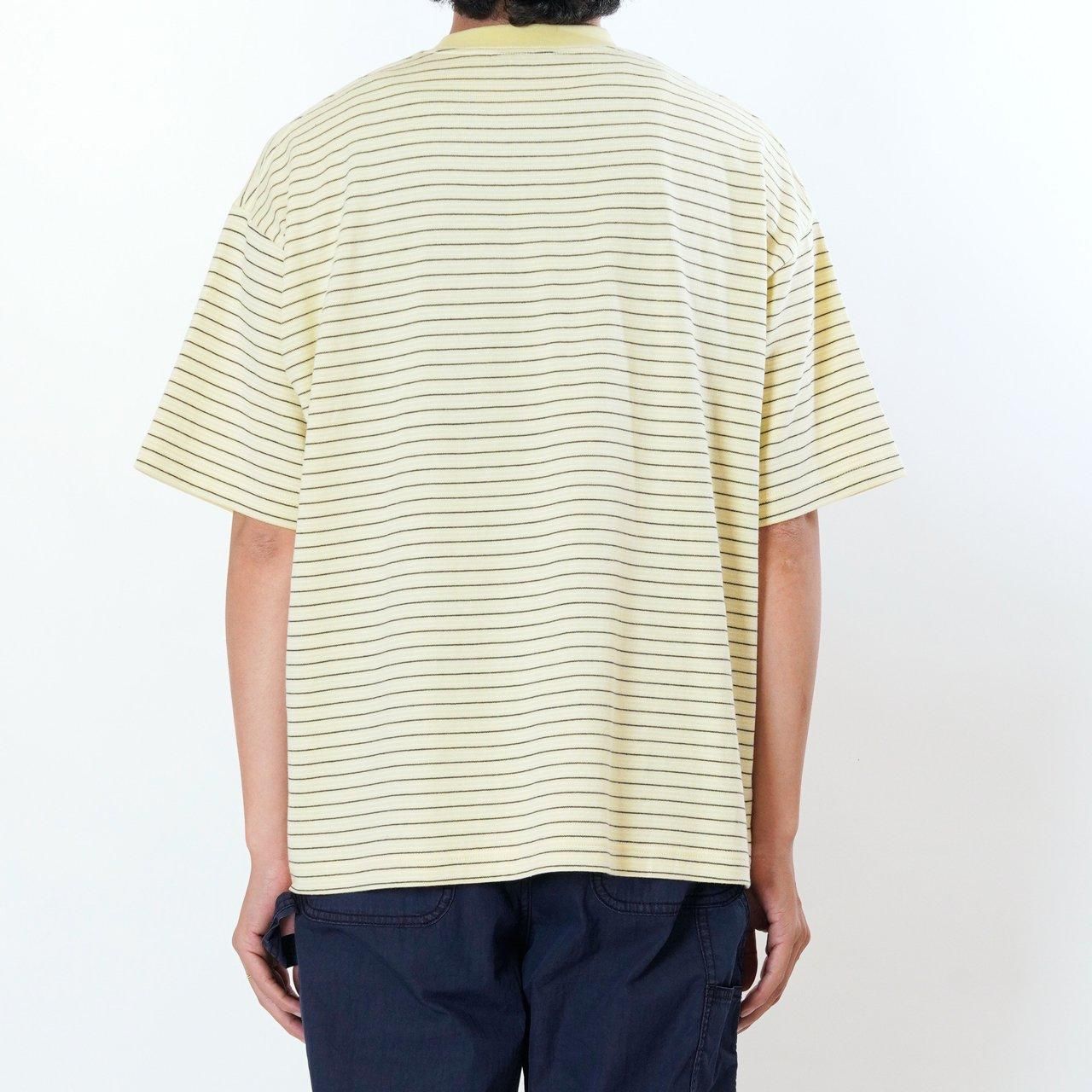 <img class='new_mark_img1' src='https://img.shop-pro.jp/img/new/icons5.gif' style='border:none;display:inline;margin:0px;padding:0px;width:auto;' />EVCON (ӥ)BORDER WIDE S/S T-SHIRT YELLOW