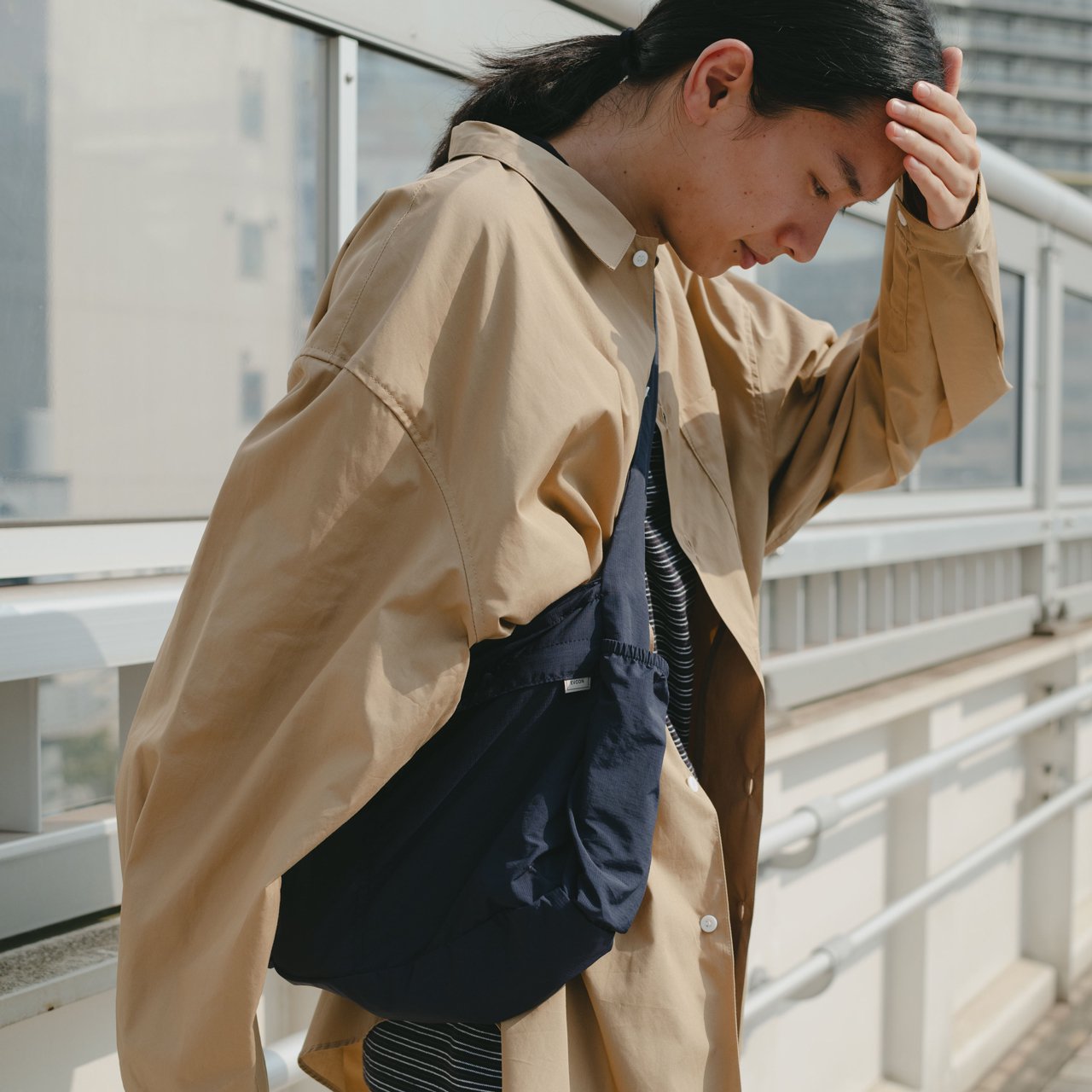 ͽ EVCON (ӥ)NYLON SHOULDER BAG DARK NAVY