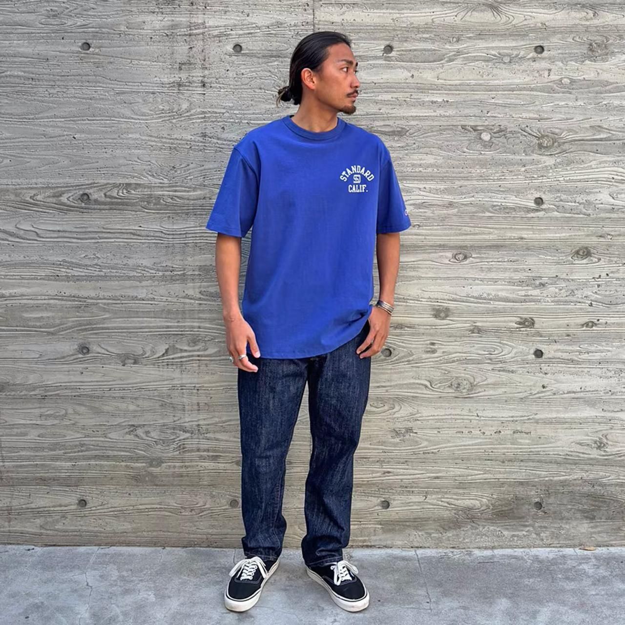 <img class='new_mark_img1' src='https://img.shop-pro.jp/img/new/icons5.gif' style='border:none;display:inline;margin:0px;padding:0px;width:auto;' />STANDARD CALIFORNIA ( ե˥)Champion for SD Exclusive Heavyweight Logo Tee Blue