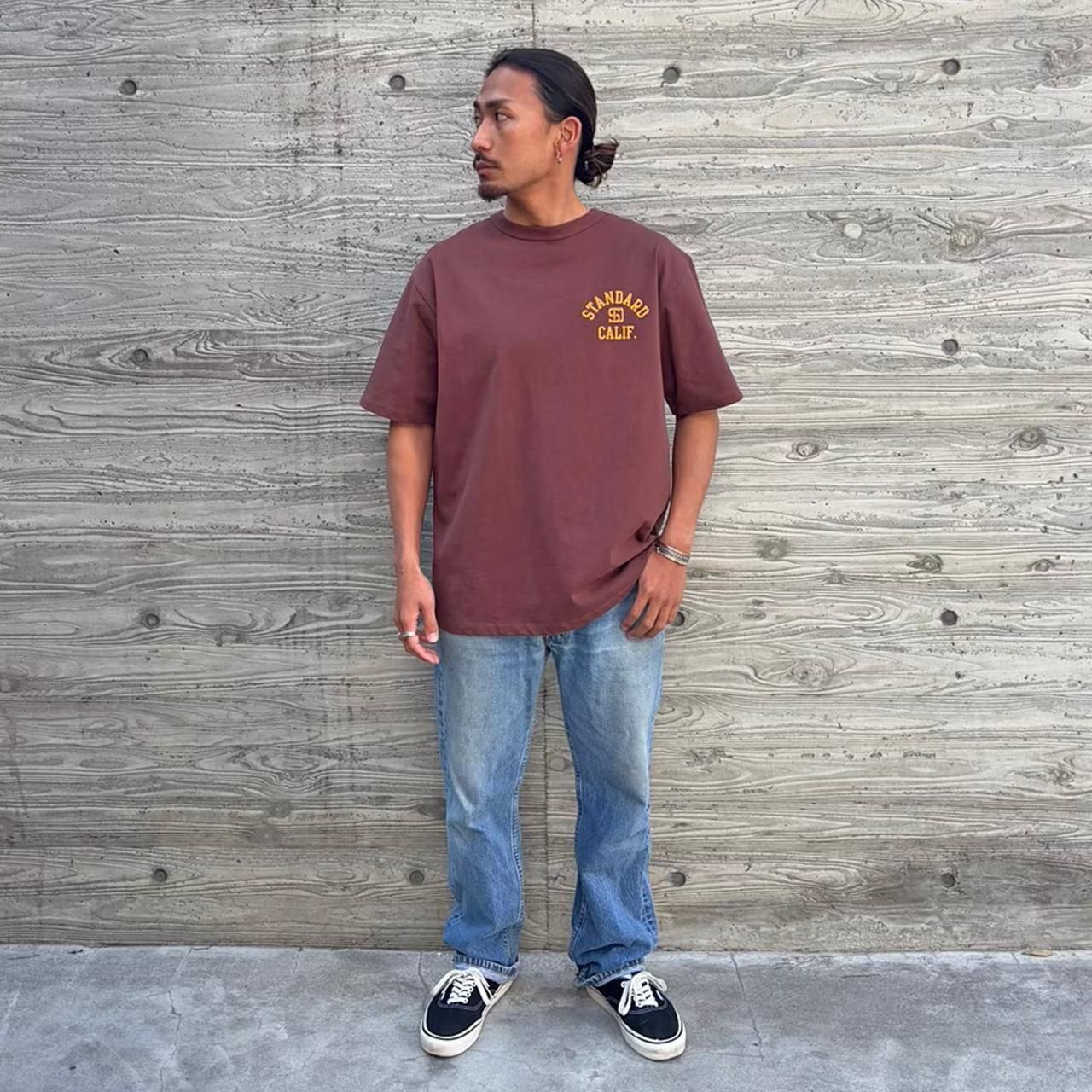 <img class='new_mark_img1' src='https://img.shop-pro.jp/img/new/icons5.gif' style='border:none;display:inline;margin:0px;padding:0px;width:auto;' />STANDARD CALIFORNIA ( ե˥)Champion for SD Exclusive Heavyweight Logo Tee Brown