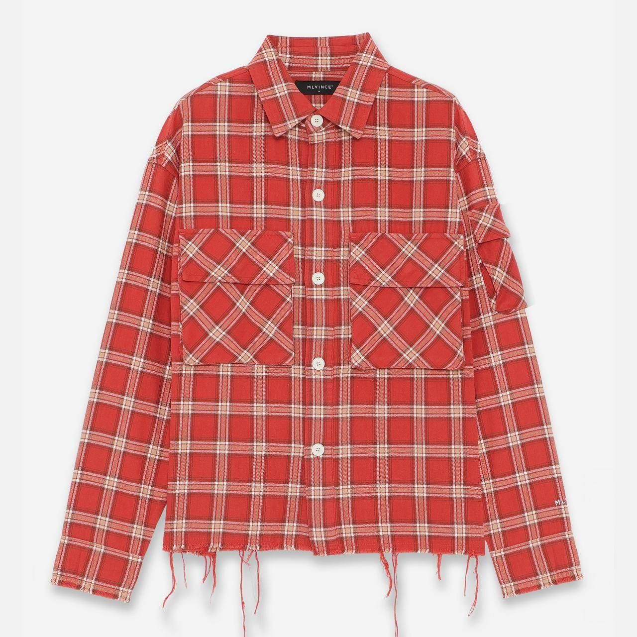 MLVINCE () | MILITARY CHECK SHIRTS RED