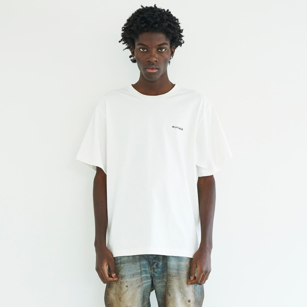 <img class='new_mark_img1' src='https://img.shop-pro.jp/img/new/icons5.gif' style='border:none;display:inline;margin:0px;padding:0px;width:auto;' />MLVINCE () | CLASSIC LOGO S/S TEE WHITE