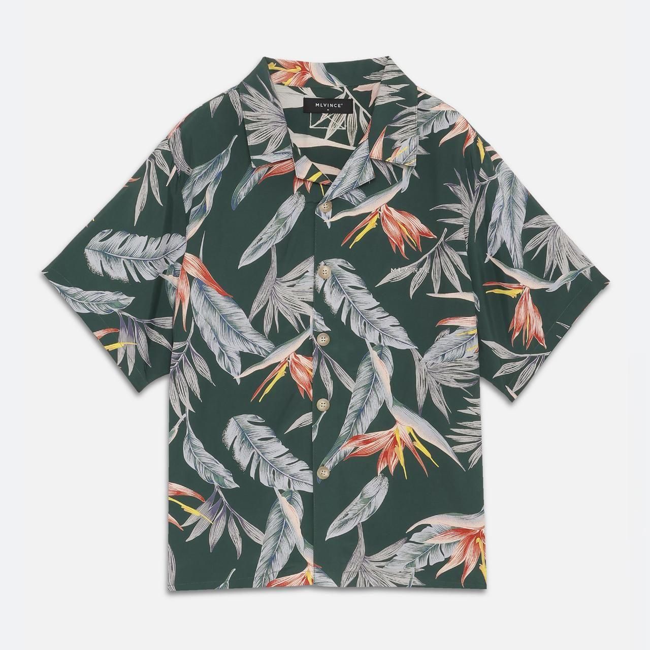 <img class='new_mark_img1' src='https://img.shop-pro.jp/img/new/icons5.gif' style='border:none;display:inline;margin:0px;padding:0px;width:auto;' />MLVINCE () | FLORAL LUX S/S SHIRTS GREEN