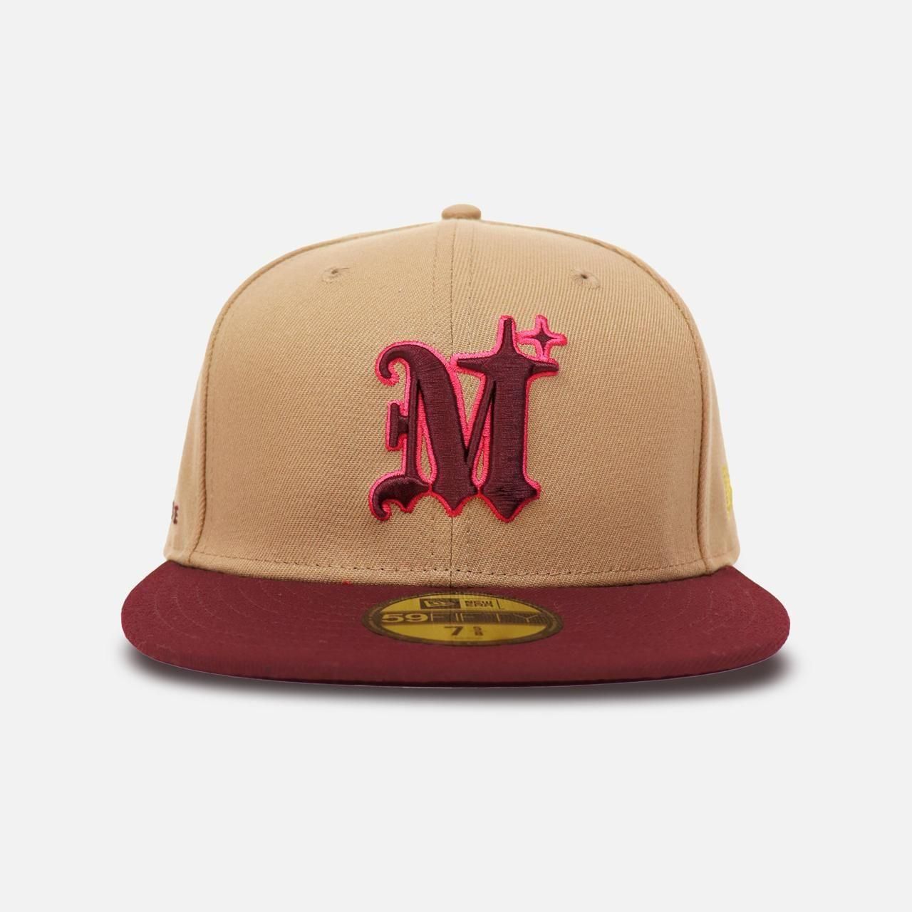 <img class='new_mark_img1' src='https://img.shop-pro.jp/img/new/icons5.gif' style='border:none;display:inline;margin:0px;padding:0px;width:auto;' />MLVINCE () | NEWERA 59FIFTY AUTHENTIC LOGO CAP CAMELBURGUNDY