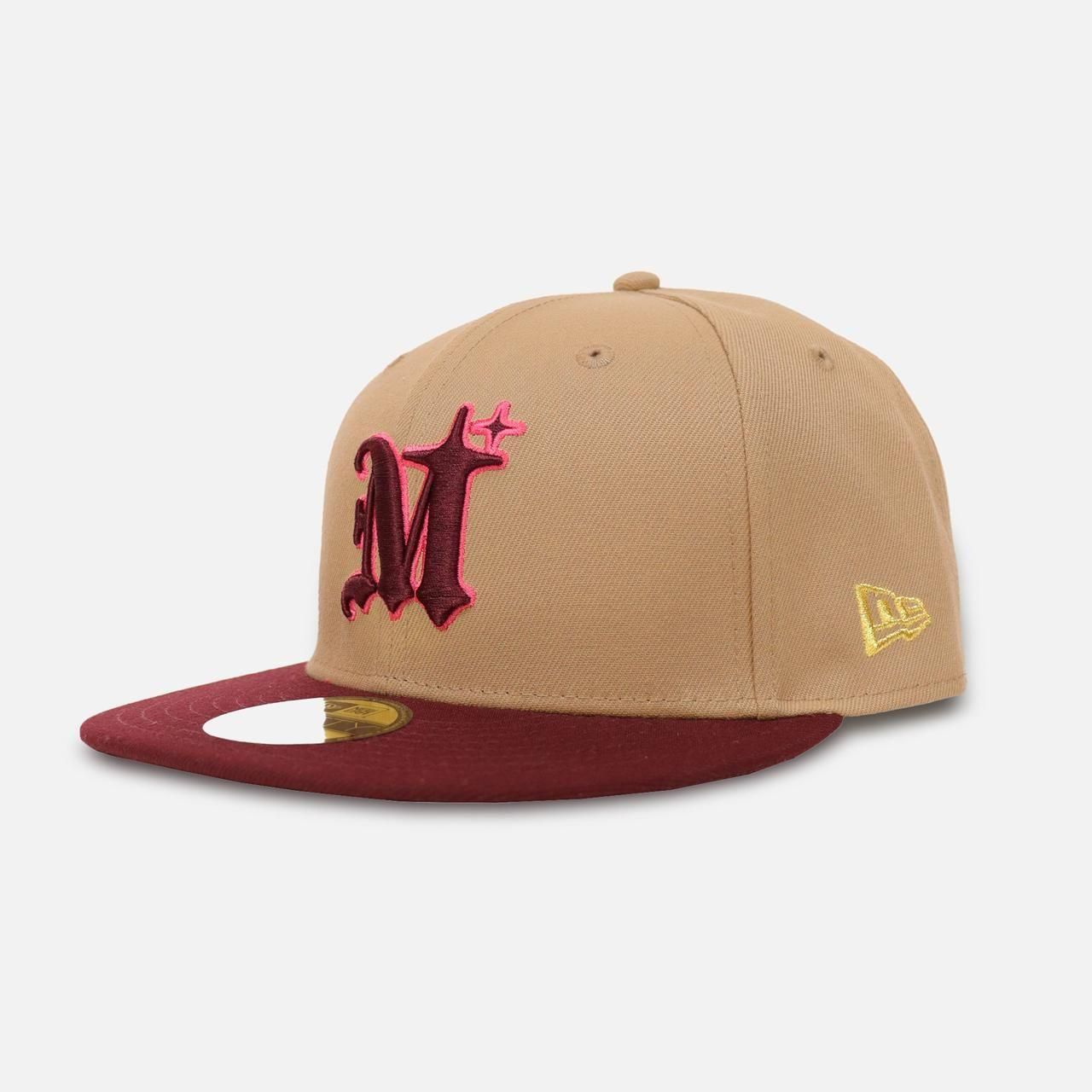 <img class='new_mark_img1' src='https://img.shop-pro.jp/img/new/icons5.gif' style='border:none;display:inline;margin:0px;padding:0px;width:auto;' />MLVINCE () | NEWERA 59FIFTY AUTHENTIC LOGO CAP CAMELBURGUNDY