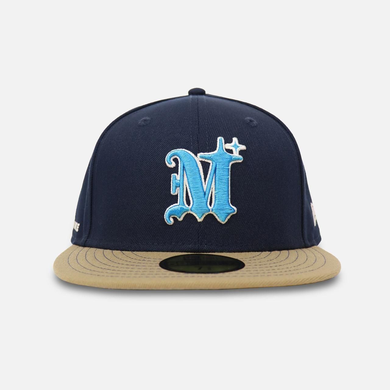 <img class='new_mark_img1' src='https://img.shop-pro.jp/img/new/icons5.gif' style='border:none;display:inline;margin:0px;padding:0px;width:auto;' />MLVINCE () | NEWERA 59FIFTY AUTHENTIC LOGO CAP BLUEKHAKISKY
