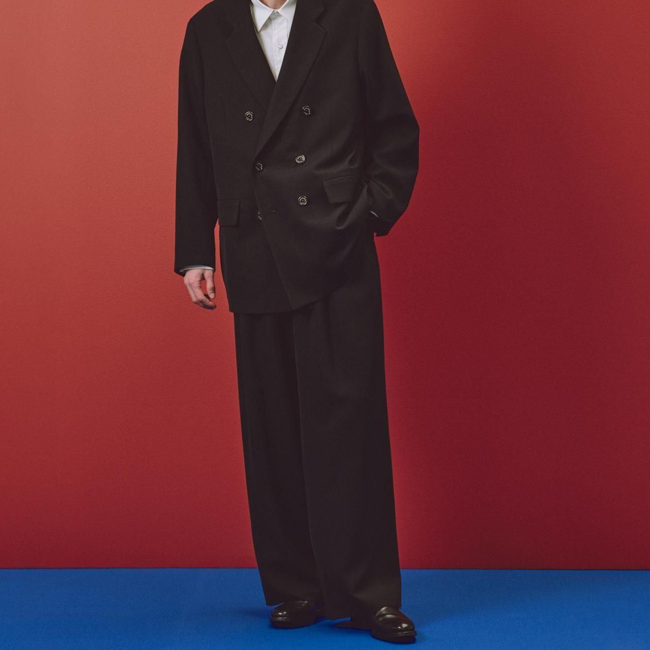<img class='new_mark_img1' src='https://img.shop-pro.jp/img/new/icons5.gif' style='border:none;display:inline;margin:0px;padding:0px;width:auto;' />MARKAWARE (ޡ)TRIPLE PLEATED WIDE TROUSERS BLACK -ORGANIC WOOL SURVIVAL CLOTH-