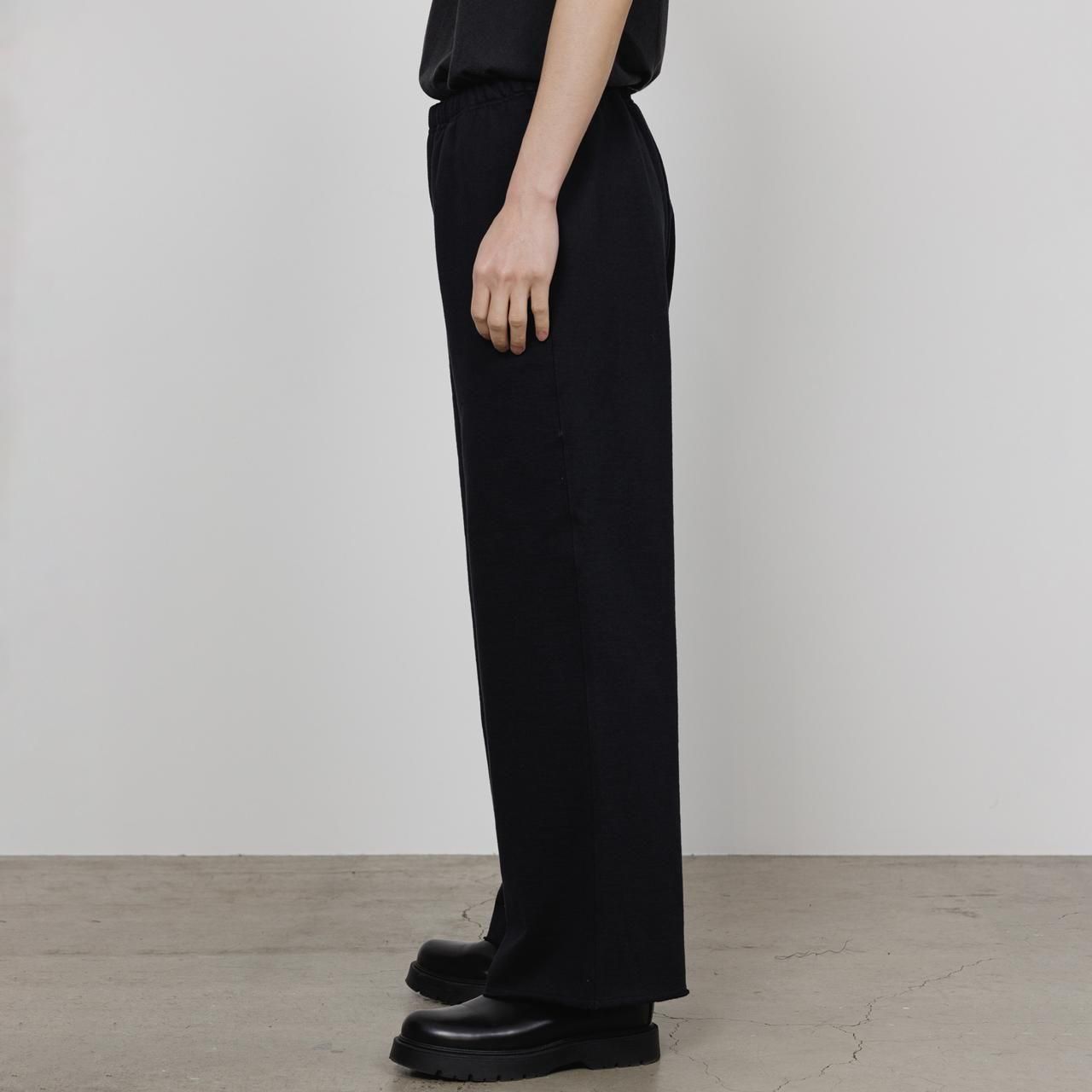 ͽ MARKAWARE (ޡ)WIDE GYM PANTS BLACK -ORGANIC COTTON HEAVY FLEECE-