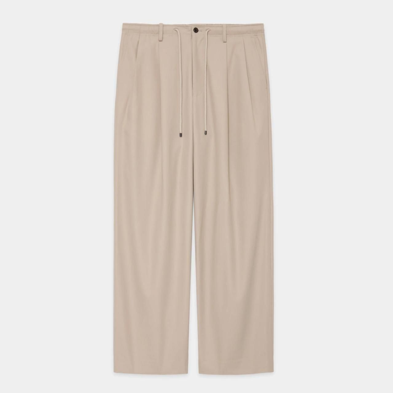 MARKAWARE ダブルプリーテッドトラウザーズ ベージュ　23SS MARKAWARE (マーカウェア)｜DOUBLE PLEATED EASY TROUSERS LIGHT