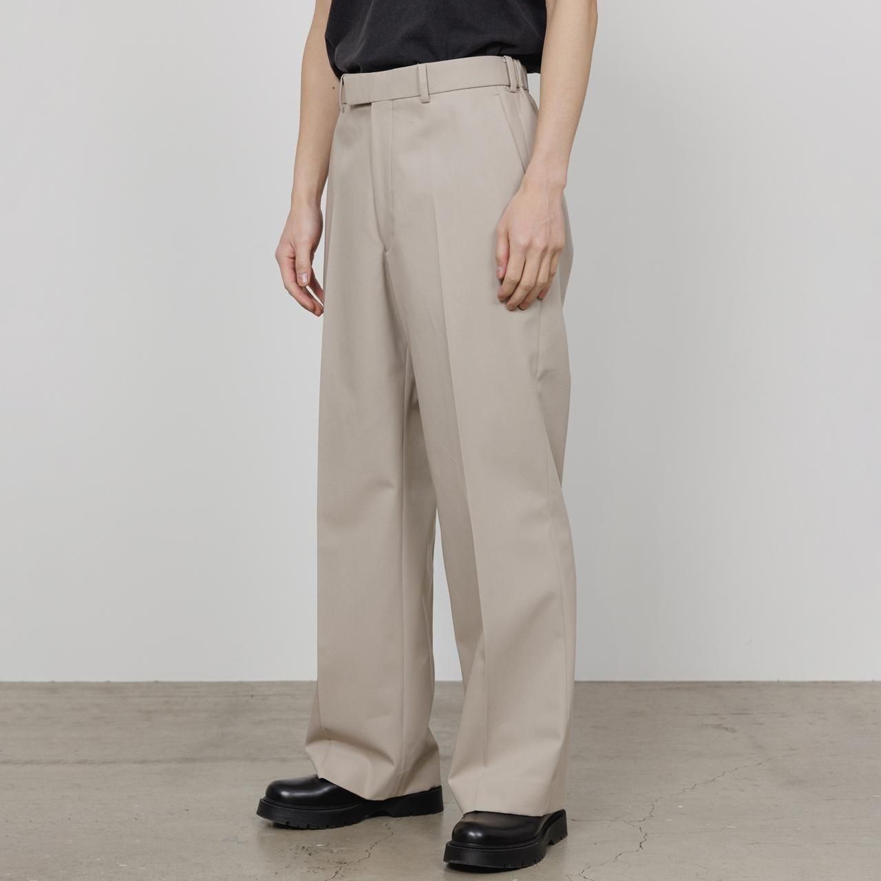 <img class='new_mark_img1' src='https://img.shop-pro.jp/img/new/icons5.gif' style='border:none;display:inline;margin:0px;padding:0px;width:auto;' />MARKAWARE (ޡ)WIDE STRAIGHT TROUSERS LIGHT GRAY -ORGANIC COTTON GABARDINE-