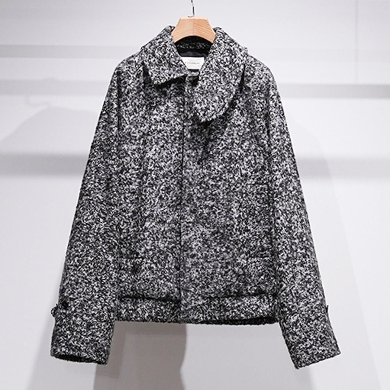 <img class='new_mark_img1' src='https://img.shop-pro.jp/img/new/icons5.gif' style='border:none;display:inline;margin:0px;padding:0px;width:auto;' />MARKAWARE (ޡ)FLYING MAN JACKET N.BLACKN.WHITE -ALPACA LOOP TWEED-