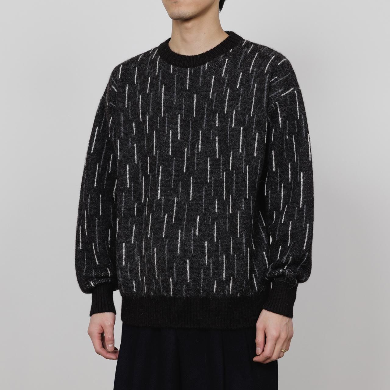 <img class='new_mark_img1' src='https://img.shop-pro.jp/img/new/icons5.gif' style='border:none;display:inline;margin:0px;padding:0px;width:auto;' />MARKAWARE (ޡ)RAIN DROP PATTERN JUMPER NATURAL BLACK MIX -NATURAL COLOR ALPACA-