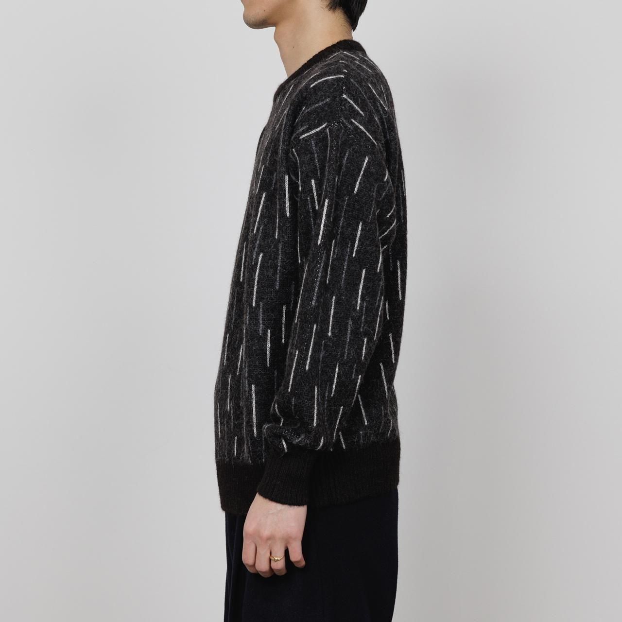 <img class='new_mark_img1' src='https://img.shop-pro.jp/img/new/icons5.gif' style='border:none;display:inline;margin:0px;padding:0px;width:auto;' />MARKAWARE (ޡ)RAIN DROP PATTERN JUMPER NATURAL BLACK MIX -NATURAL COLOR ALPACA-
