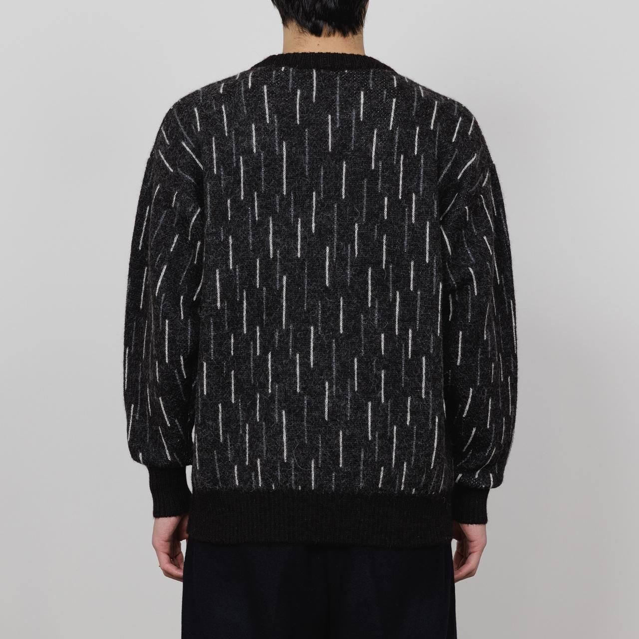 <img class='new_mark_img1' src='https://img.shop-pro.jp/img/new/icons5.gif' style='border:none;display:inline;margin:0px;padding:0px;width:auto;' />MARKAWARE (ޡ)RAIN DROP PATTERN JUMPER NATURAL BLACK MIX -NATURAL COLOR ALPACA-