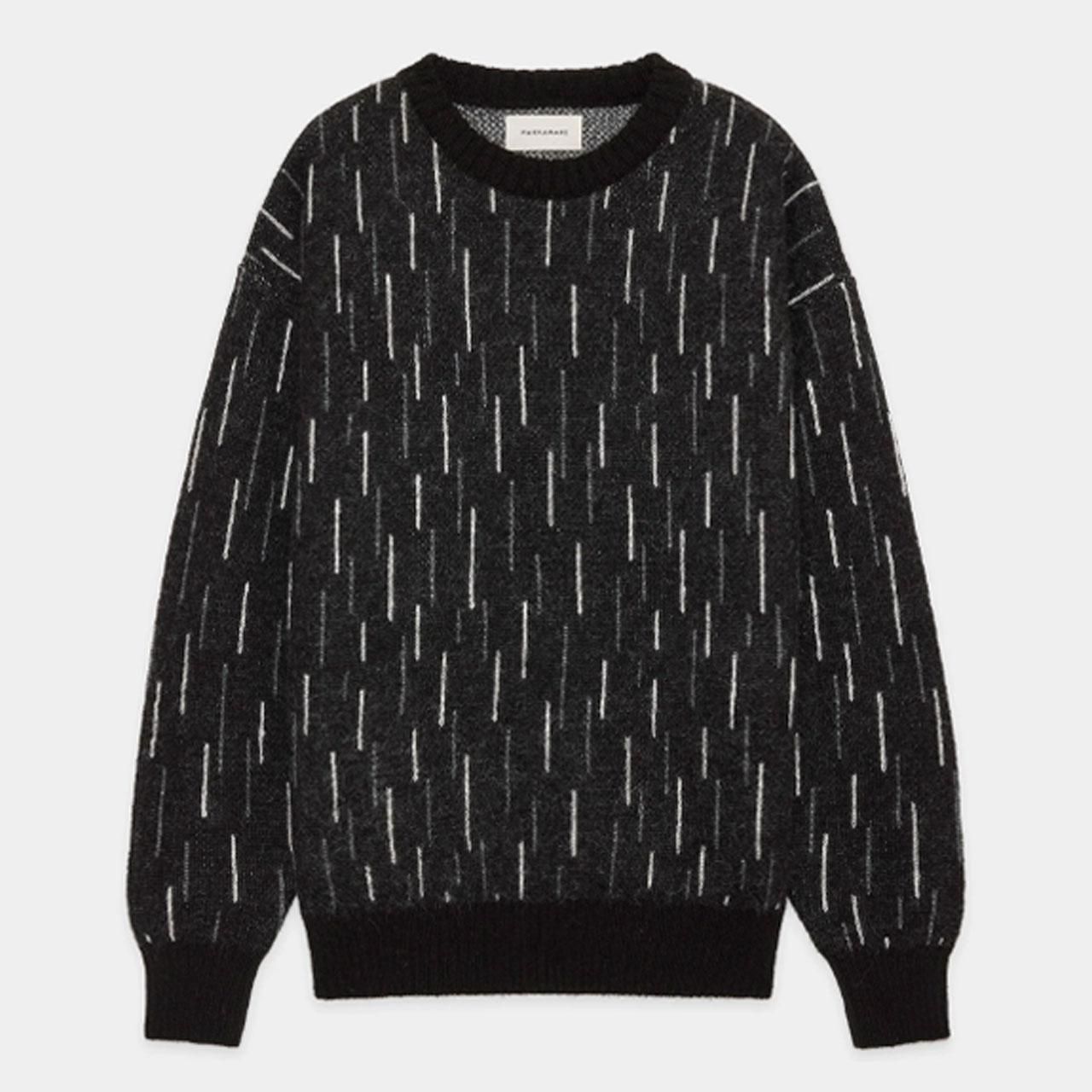 <img class='new_mark_img1' src='https://img.shop-pro.jp/img/new/icons5.gif' style='border:none;display:inline;margin:0px;padding:0px;width:auto;' />MARKAWARE (ޡ)RAIN DROP PATTERN JUMPER NATURAL BLACK MIX -NATURAL COLOR ALPACA-