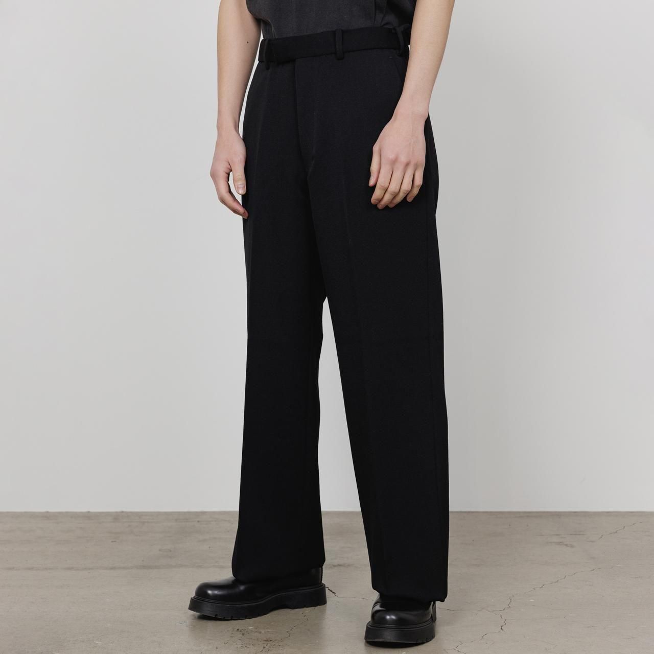 <img class='new_mark_img1' src='https://img.shop-pro.jp/img/new/icons5.gif' style='border:none;display:inline;margin:0px;padding:0px;width:auto;' />MARKAWARE (ޡ)WIDE STRAIGHT TROUSERS BLACK -POLWARTH TUXEDO CLOTH-