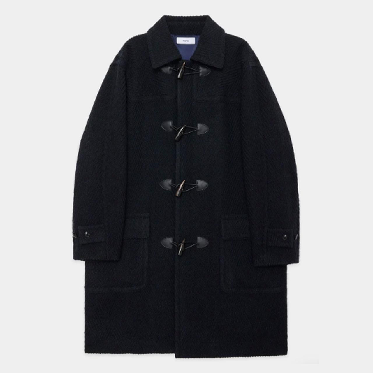 <img class='new_mark_img1' src='https://img.shop-pro.jp/img/new/icons5.gif' style='border:none;display:inline;margin:0px;padding:0px;width:auto;' />marka (ޡ)DUFFLE CORT TOP BLACK -SHETLAND WOOL ORGANIC COTTON BIG HERRINGBONE-