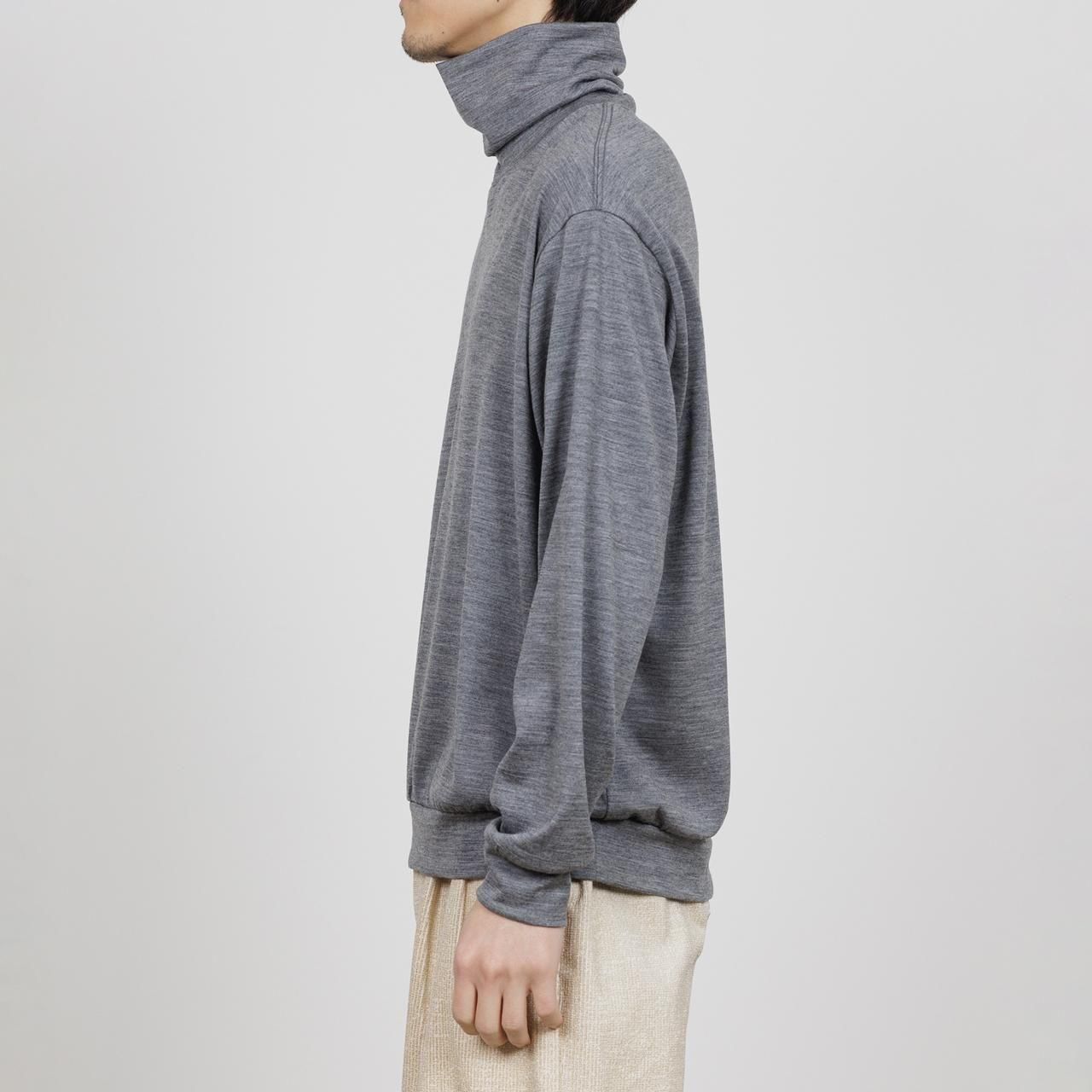<img class='new_mark_img1' src='https://img.shop-pro.jp/img/new/icons5.gif' style='border:none;display:inline;margin:0px;padding:0px;width:auto;' />marka (ޡ)TURTLE NECK TOP GRAY -2/72 WOOL SINGLE JERSEY WASHHABLE-