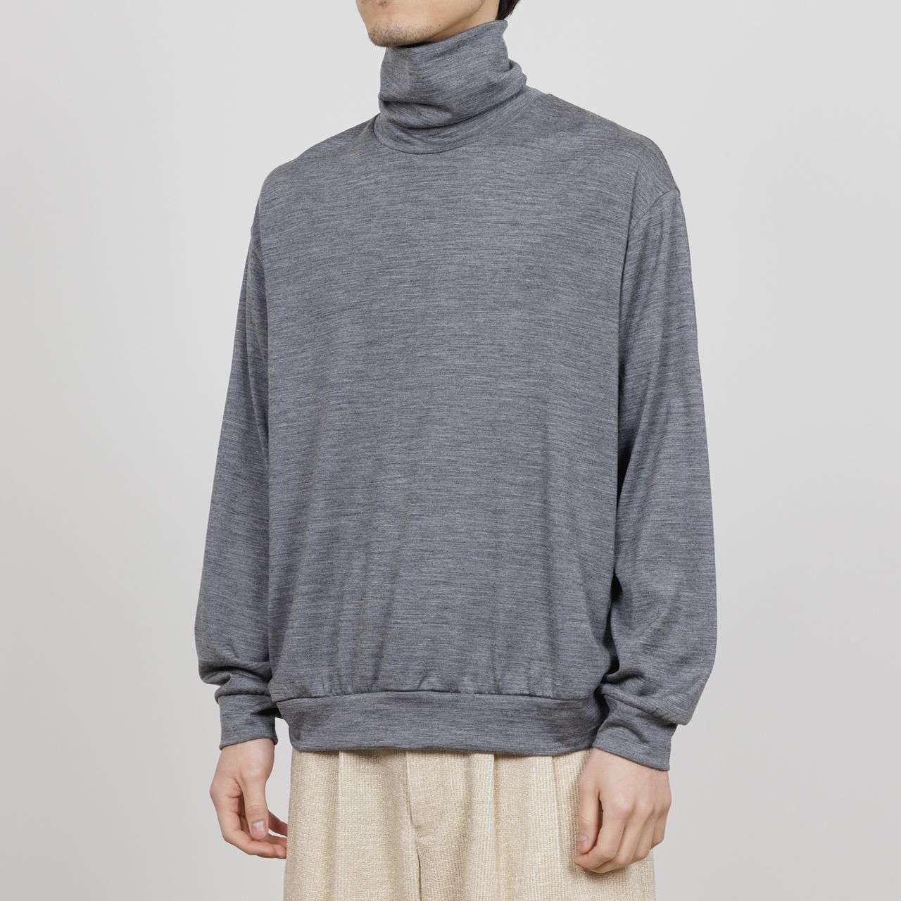 <img class='new_mark_img1' src='https://img.shop-pro.jp/img/new/icons5.gif' style='border:none;display:inline;margin:0px;padding:0px;width:auto;' />marka (ޡ)TURTLE NECK TOP GRAY -2/72 WOOL SINGLE JERSEY WASHHABLE-