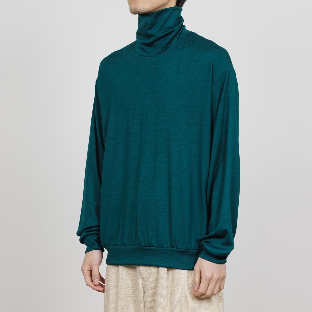 <img class='new_mark_img1' src='https://img.shop-pro.jp/img/new/icons5.gif' style='border:none;display:inline;margin:0px;padding:0px;width:auto;' />marka (ޡ)TURTLE NECK DARK GREEN -2/72 WOOL SINGLE JERSEY WASHHABLE-