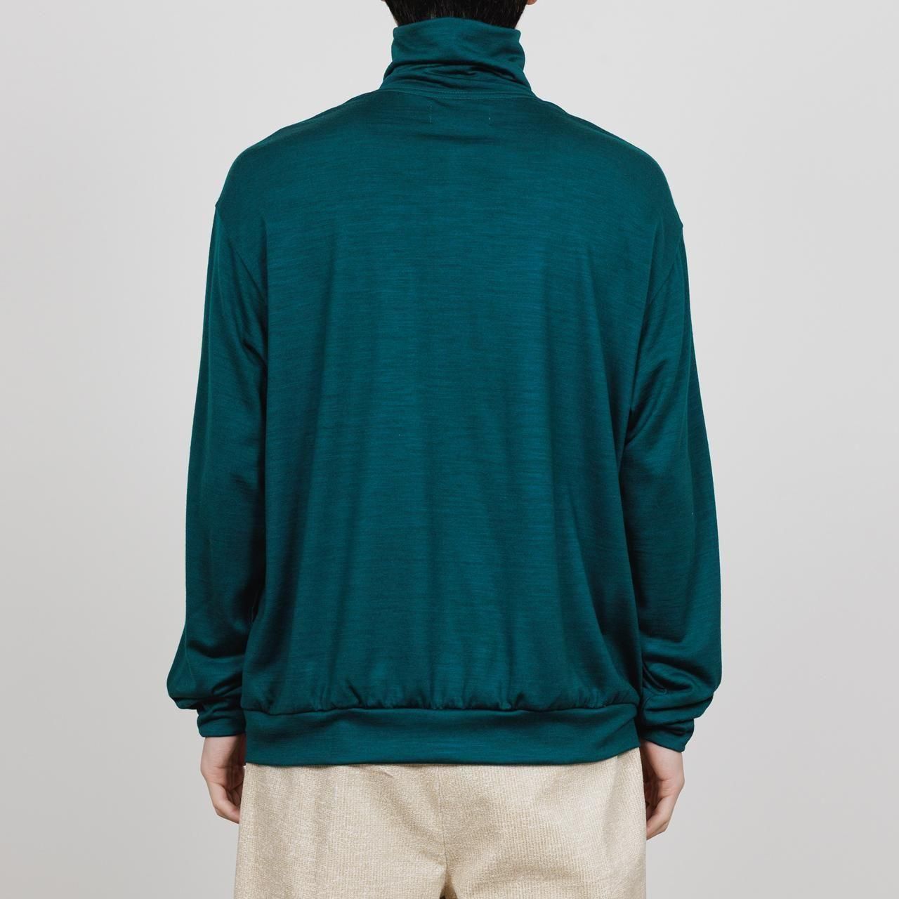 <img class='new_mark_img1' src='https://img.shop-pro.jp/img/new/icons5.gif' style='border:none;display:inline;margin:0px;padding:0px;width:auto;' />marka (ޡ)TURTLE NECK DARK GREEN -2/72 WOOL SINGLE JERSEY WASHHABLE-