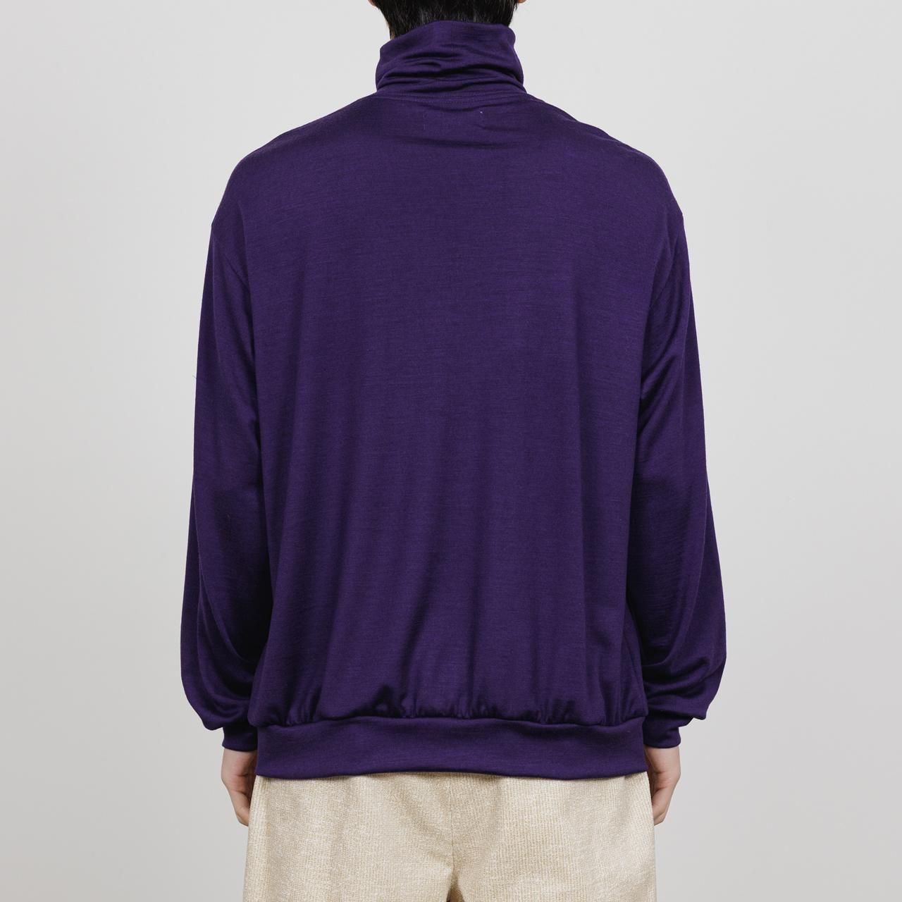 <img class='new_mark_img1' src='https://img.shop-pro.jp/img/new/icons5.gif' style='border:none;display:inline;margin:0px;padding:0px;width:auto;' />marka (ޡ)TURTLE NECK DARK PURPLE -2/72 WOOL SINGLE JERSEY WASHHABLE-