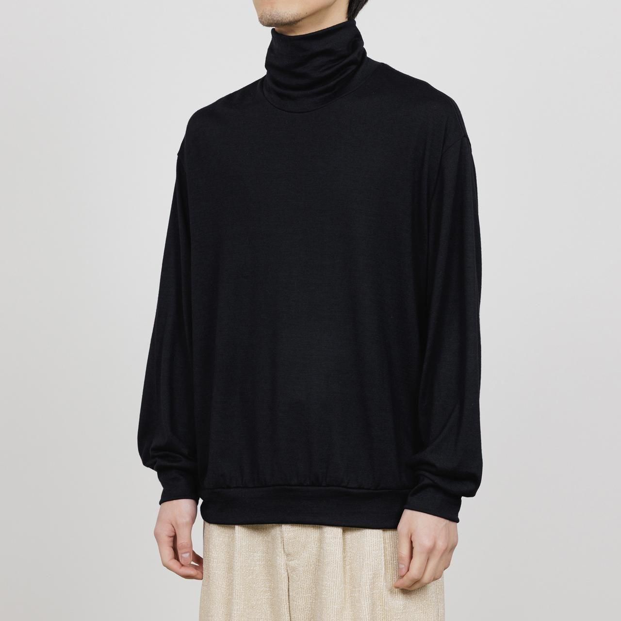 <img class='new_mark_img1' src='https://img.shop-pro.jp/img/new/icons5.gif' style='border:none;display:inline;margin:0px;padding:0px;width:auto;' />marka (ޡ)TURTLE NECK BLACK -2/72 WOOL SINGLE JERSEY WASHHABLE-