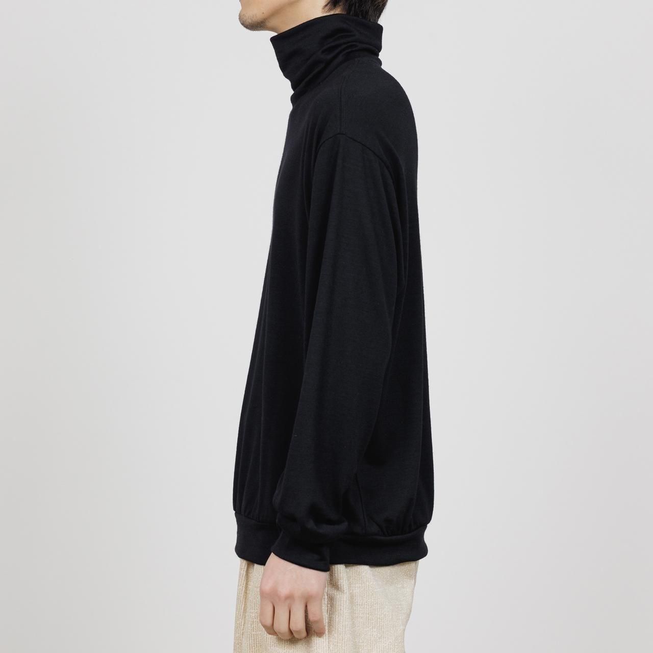 <img class='new_mark_img1' src='https://img.shop-pro.jp/img/new/icons5.gif' style='border:none;display:inline;margin:0px;padding:0px;width:auto;' />marka (ޡ)TURTLE NECK BLACK -2/72 WOOL SINGLE JERSEY WASHHABLE-