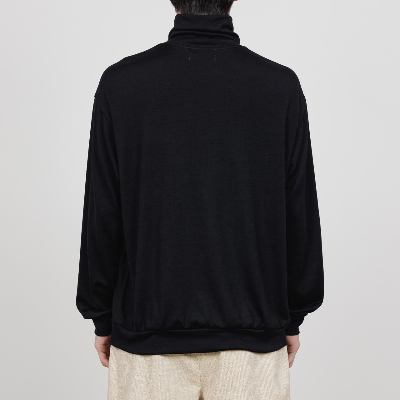 <img class='new_mark_img1' src='https://img.shop-pro.jp/img/new/icons5.gif' style='border:none;display:inline;margin:0px;padding:0px;width:auto;' />marka (ޡ)TURTLE NECK BLACK -2/72 WOOL SINGLE JERSEY WASHHABLE-