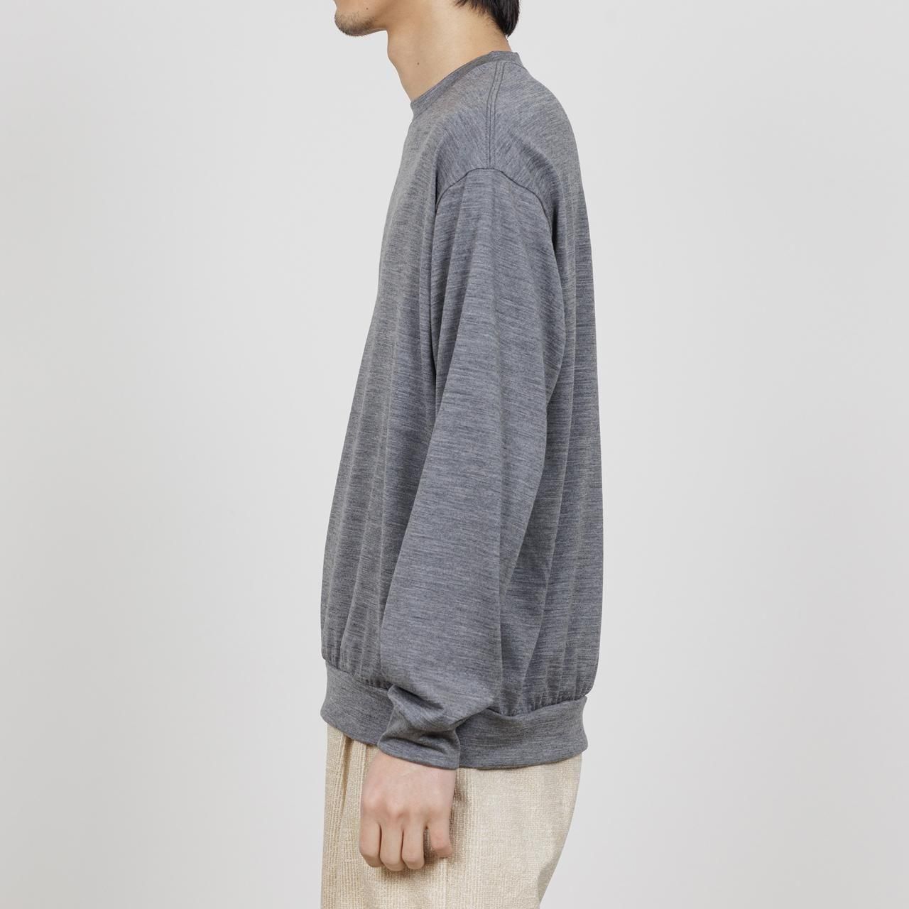 <img class='new_mark_img1' src='https://img.shop-pro.jp/img/new/icons5.gif' style='border:none;display:inline;margin:0px;padding:0px;width:auto;' />marka (ޡ)CREW NECK TOP GRAY -2/72 WOOL SINGLE JERSEY WASHHABLE-
