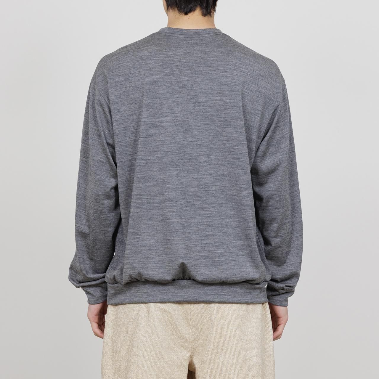 <img class='new_mark_img1' src='https://img.shop-pro.jp/img/new/icons5.gif' style='border:none;display:inline;margin:0px;padding:0px;width:auto;' />marka (ޡ)CREW NECK TOP GRAY -2/72 WOOL SINGLE JERSEY WASHHABLE-