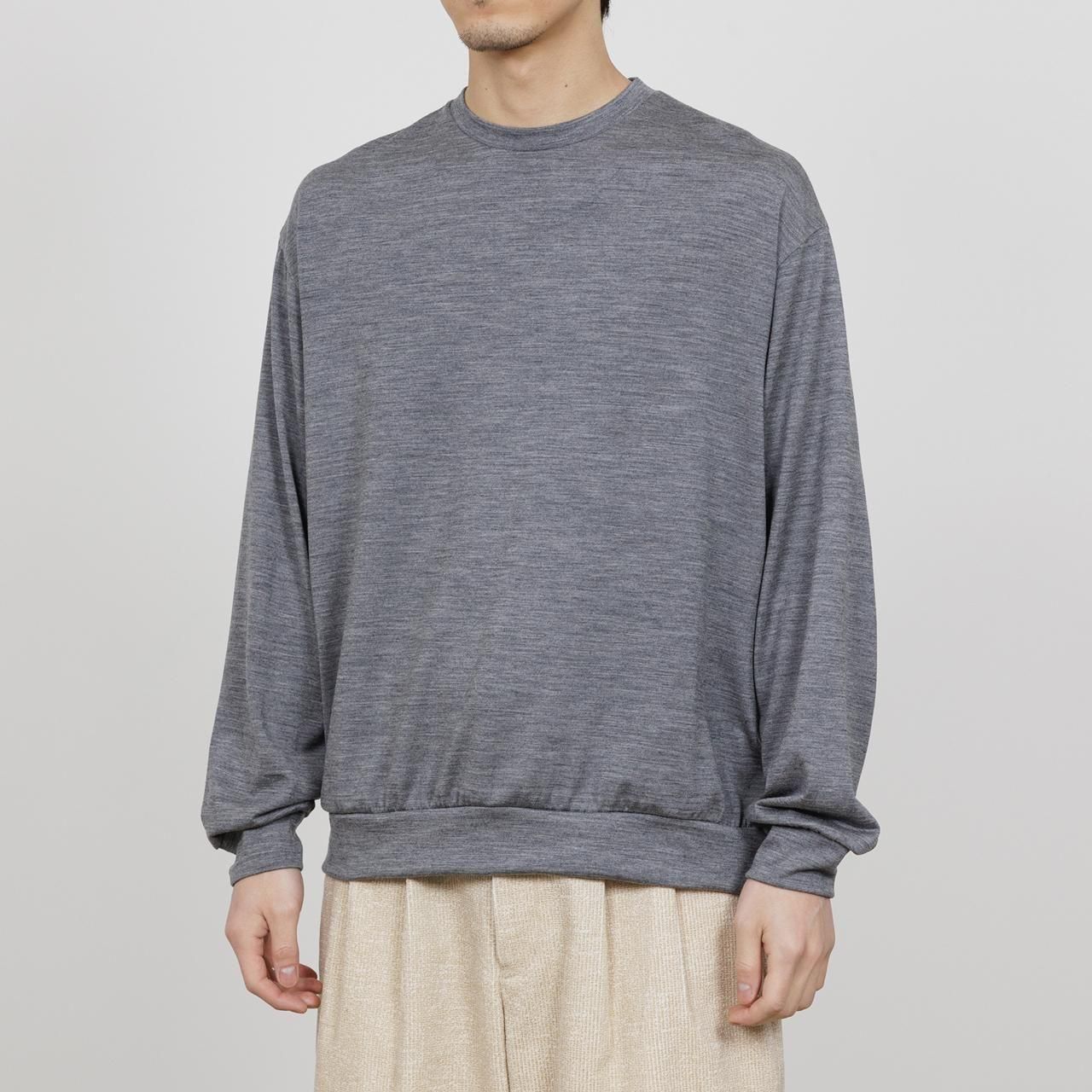 <img class='new_mark_img1' src='https://img.shop-pro.jp/img/new/icons5.gif' style='border:none;display:inline;margin:0px;padding:0px;width:auto;' />marka (ޡ)CREW NECK TOP GRAY -2/72 WOOL SINGLE JERSEY WASHHABLE-