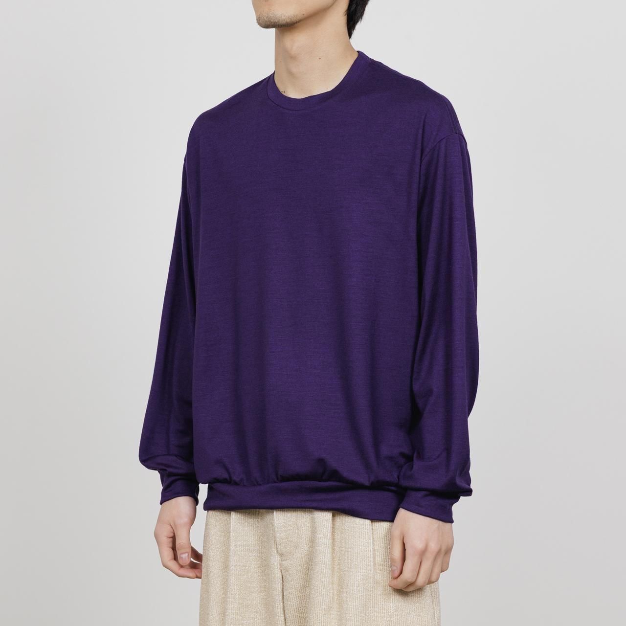 <img class='new_mark_img1' src='https://img.shop-pro.jp/img/new/icons5.gif' style='border:none;display:inline;margin:0px;padding:0px;width:auto;' />marka (ޡ)CREW NECK DARK PURPLE -2/72 WOOL SINGLE JERSEY WASHHABLE-