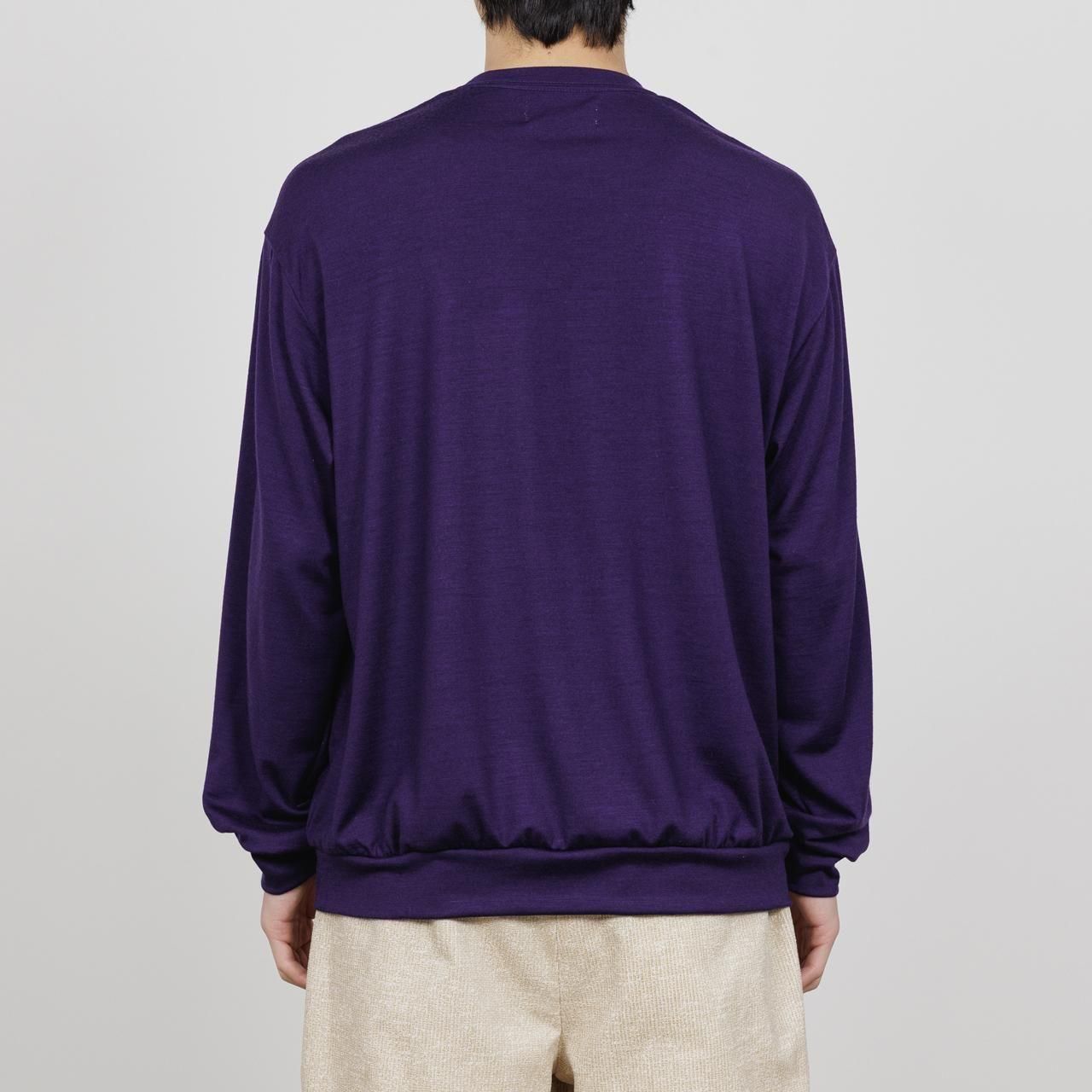 <img class='new_mark_img1' src='https://img.shop-pro.jp/img/new/icons5.gif' style='border:none;display:inline;margin:0px;padding:0px;width:auto;' />marka (ޡ)CREW NECK DARK PURPLE -2/72 WOOL SINGLE JERSEY WASHHABLE-