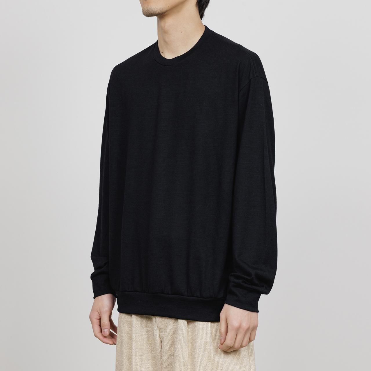 <img class='new_mark_img1' src='https://img.shop-pro.jp/img/new/icons5.gif' style='border:none;display:inline;margin:0px;padding:0px;width:auto;' />marka (ޡ)CREW NECK BLACK -2/72 WOOL SINGLE JERSEY WASHHABLE-
