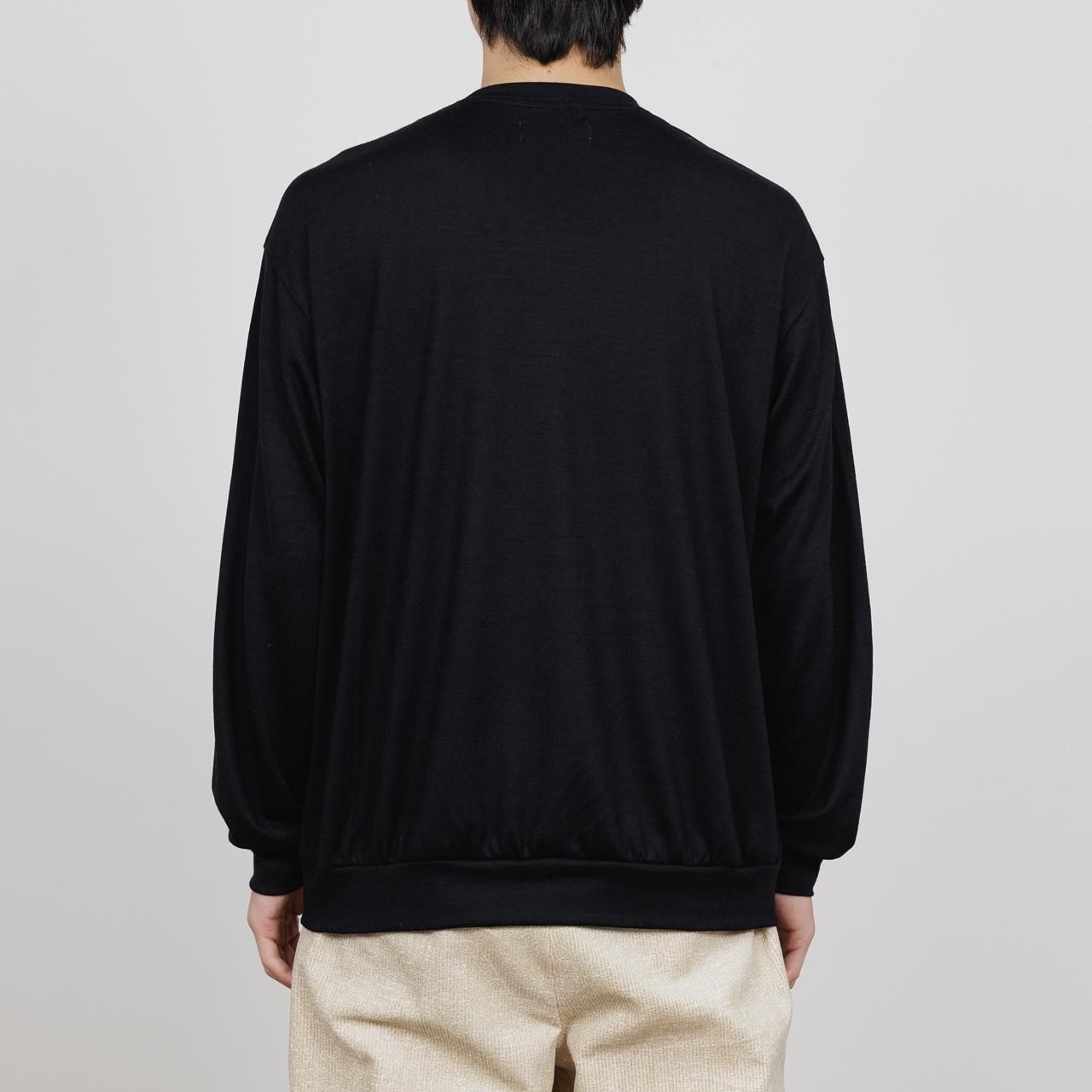 <img class='new_mark_img1' src='https://img.shop-pro.jp/img/new/icons5.gif' style='border:none;display:inline;margin:0px;padding:0px;width:auto;' />marka (ޡ)CREW NECK BLACK -2/72 WOOL SINGLE JERSEY WASHHABLE-