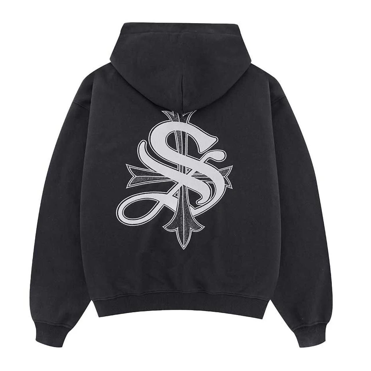 <img class='new_mark_img1' src='https://img.shop-pro.jp/img/new/icons5.gif' style='border:none;display:inline;margin:0px;padding:0px;width:auto;' />30%OFF SUPPLIER (ץ饤䡼)2-Tone Rhinestone Cross Zip Hoodie Black