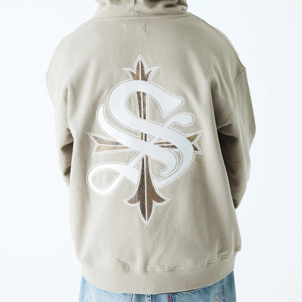 <img class='new_mark_img1' src='https://img.shop-pro.jp/img/new/icons5.gif' style='border:none;display:inline;margin:0px;padding:0px;width:auto;' />50%OFF SUPPLIER (ץ饤䡼)2-Tone Rhinestone Cross Zip Hoodie Beige