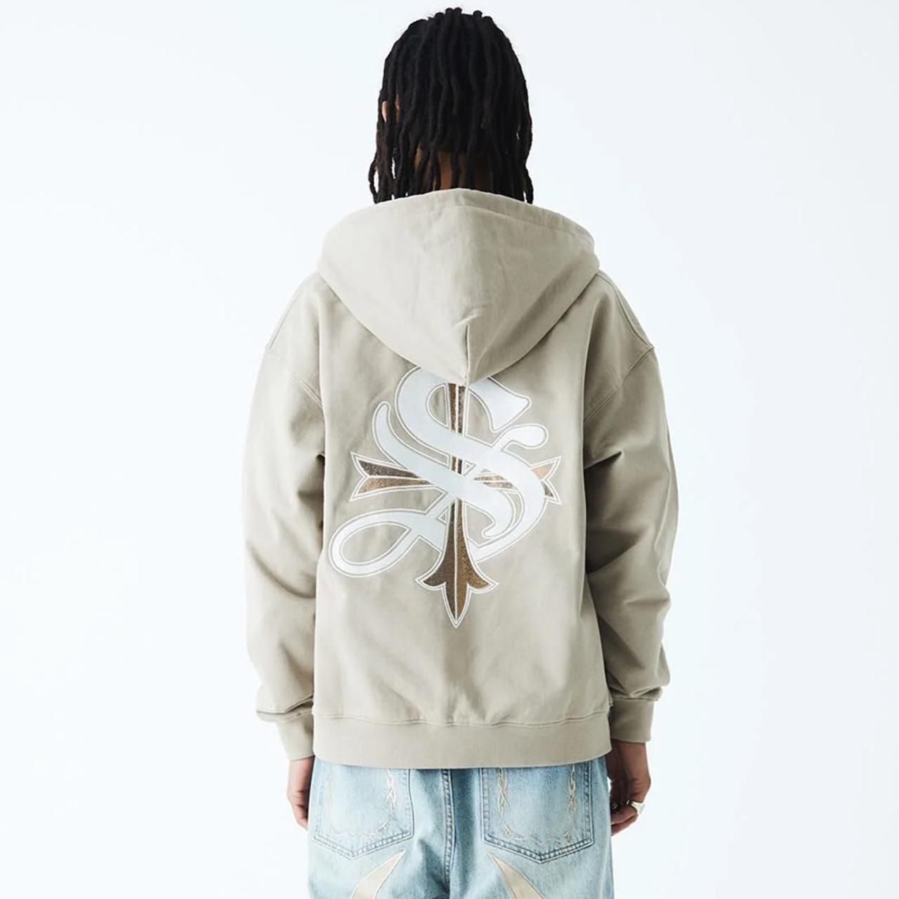 <img class='new_mark_img1' src='https://img.shop-pro.jp/img/new/icons5.gif' style='border:none;display:inline;margin:0px;padding:0px;width:auto;' />50%OFF SUPPLIER (ץ饤䡼)2-Tone Rhinestone Cross Zip Hoodie Beige